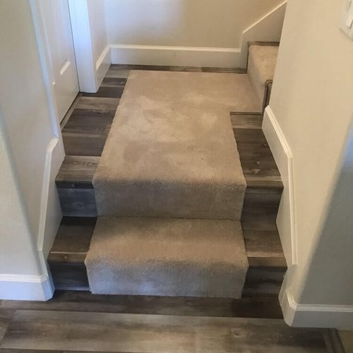 half full carpet on stairway